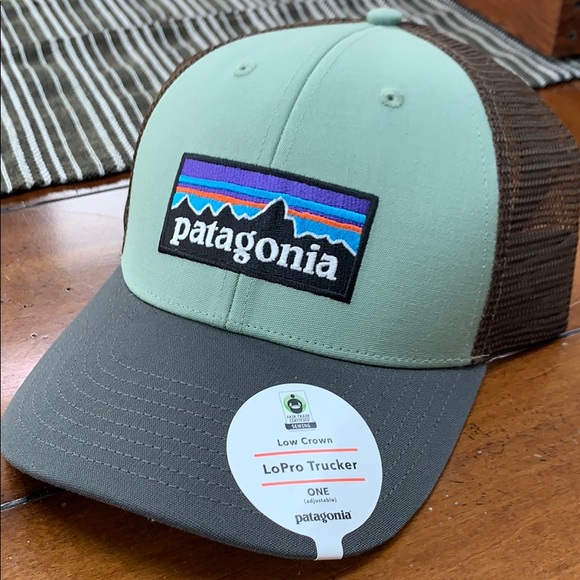 Patagonia Accessories - Patagonia P-6 Logo LoPro Celadon Trucker Hat